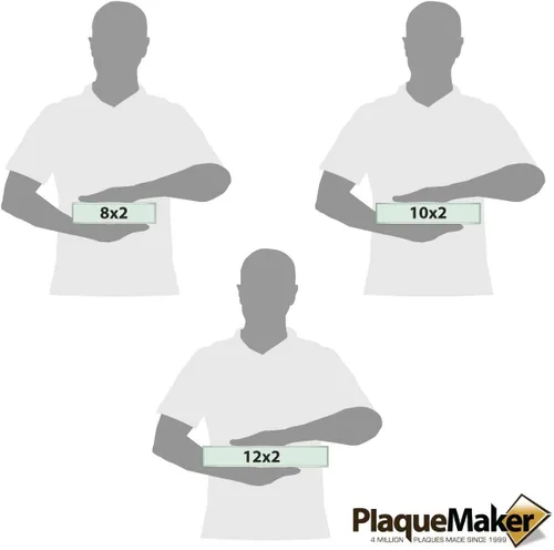 Vista 6 de PlaqueMaker Placa de identificación para escritorios, placa de identificación de vidrio grabada a medida, decoración de oficina (jade) 8 x 2