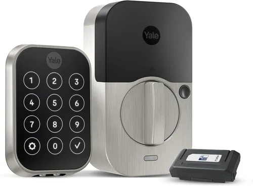 Vista 4 de Yale Assure Lock 2 Cerrojo, Cerradura de Puerta de Entrada Inteligente sin Llave Gamuza Negra con Teclado Conectado Z-Wave para Entrada de Código