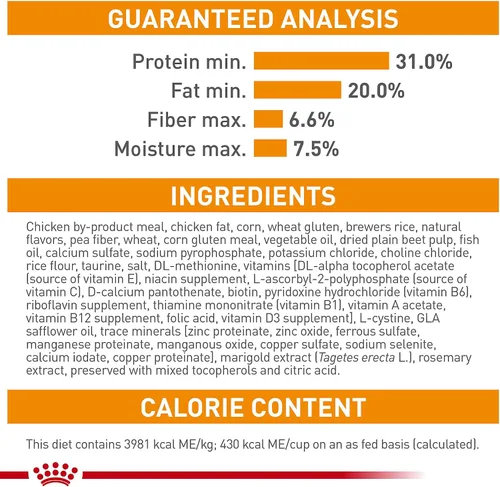 Vista 7 de Royal Canin Cuidado del cabello y la piel Alimento seco para gatos, bolsa de 3.5 libras Diseñado para pieles sensibles, abrigo brillante