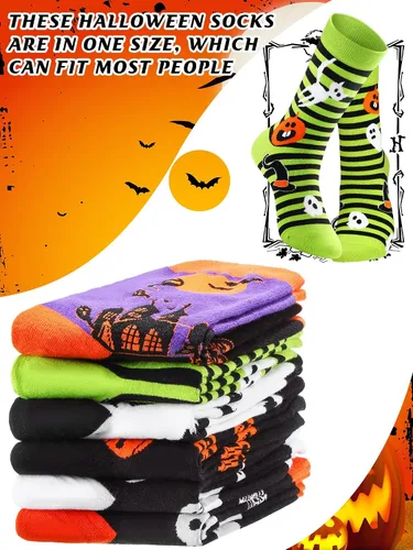 Vista 3 de Zhanmai 6 pares de calcetines de Navidad, calcetines de guitarra, calcetines novedosos para amantes de la música, regalos de Navidad para adultos