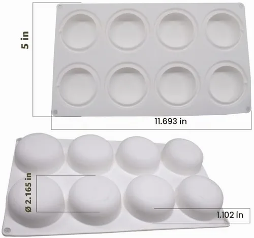 Vista 5 de [Usado] mostsom Molde de silicona para galletas oreo redondas de chocolate, molde de silicona de grado alimenticio antiadherente para galletas