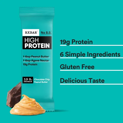 Vista 10 de RXBAR Barras altas en proteínas, 0.63 oz de proteína, sin gluten, aperitivos de proteínas, mantequilla de maní con chispas de chocolate