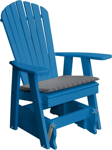Vista 10 de Furniture Barn USA Poly Adirondack - Silla deslizante color azul Aruba Azul (Aruba Blue)