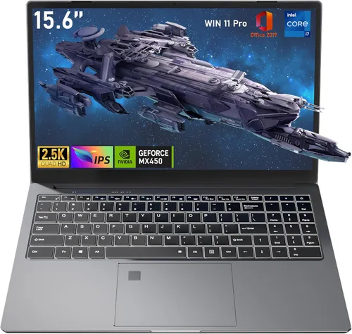 Vista 8 de 15.6" diseño de metal 12th Core i5-12450H (hasta 4.4GHz) 16GB RAM 512GB NVMe SSD portátil de alto rendimiento, FHD/WiFi