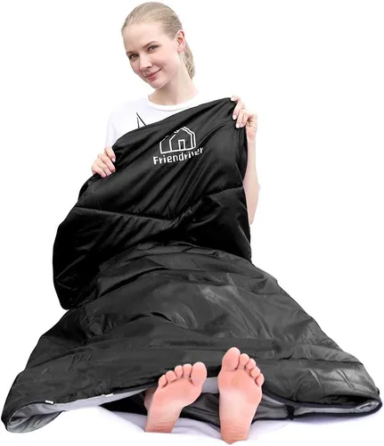 Vista 6 de Versión mejorada de tamaño XL del saco de dormir para acampar 4 estaciones, cálido y fresco, peso más ligero, adultos y niños pueden utilizar bolsa