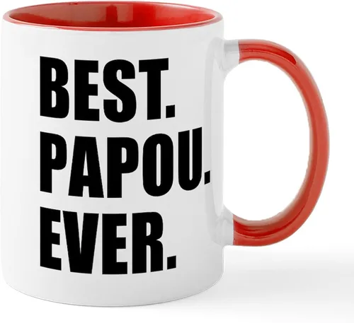 Vista 16 de CafePress Papou (Worlds Best) Taza de café de cerámica (11 oz (11.0 fl oz)