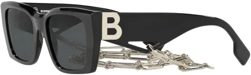 Vista 3 de BURBERRY Poppy BE 4336 392887 - Gafas de sol rectangulares de plástico color negro