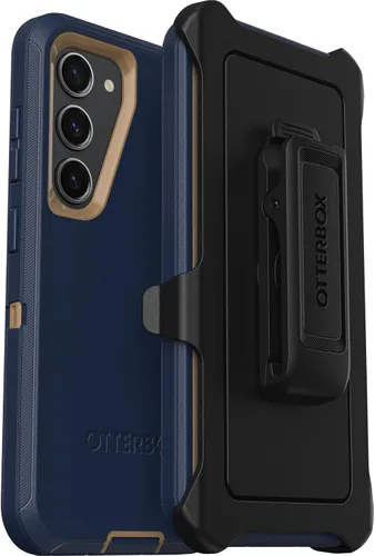 Vista 10 de OtterBox Funda para Galaxy S23 (solamente) - Serie Defender - Negro, resistente y duradera - con protección de puerto - Incluye soporte de clip