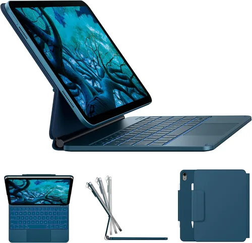Vista 14 de typecase Funda de teclado Edge para iPad de 11ª generación A16 (2025) y 10ª generación de 10.9 pulgadas (2022) - Trackpad multitáctil, teclado