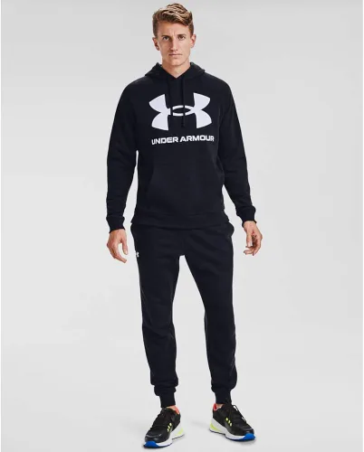 Vista 2 de Under Armour Rival Sudadera con capucha, para hombre, de vellón, con logotipo grande