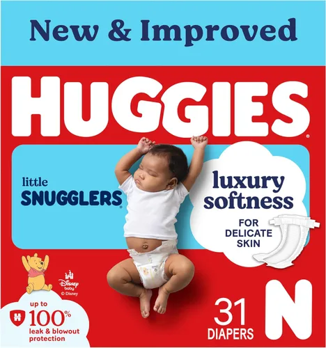 Vista 44 de Huggies Little Snugglers - Pañal para bebé, talla 1, 8 a 14 libras, 34717, 20