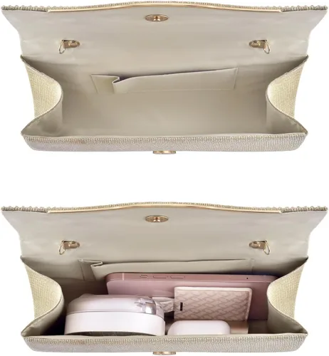 Vista 6 de TINDTOP - Bolsos de mano para mujer, formales para noche, de ante, con hombro, tipo sobre, para fiesta, bolsos cruzados, para boda, cóctel, bailes
