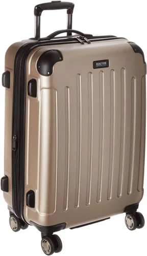 Vista 27 de Kenneth Cole REACTION - Maleta Renegade, ligera, rígida, expandible, de 8 ruedas giratorias, equipaje de viaje, Negro, Juego de 3 piezas