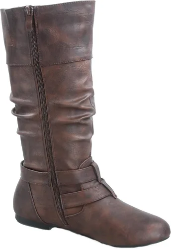Vista 2 de Forever Sonny-54 - Botas de equitación para mujer con hebilla y puntera redonda