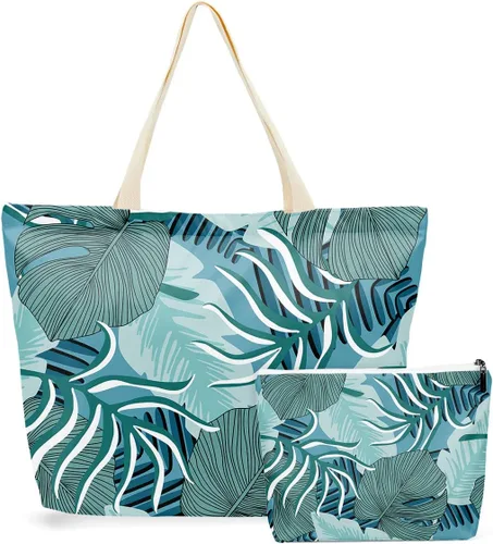 Vista 14 de 2 bolsas de maquillaje, bolsa de playa impermeable, para playa, piscina, viajes y campamento, para mujeres, mejor amiga, hermana Camper