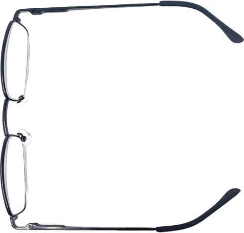 Vista 4 de The Winston - Gafas de lectura rectangulares de metal, unisex, medio lector, tramposos rectangulares
