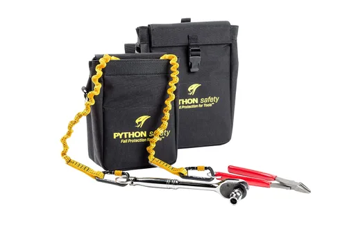 Vista 2 de DBI/SALA Python, 1500126, fabricado con lona duradera resistente, con forro interior que evita pinchazos, con 2 broches de gatillo