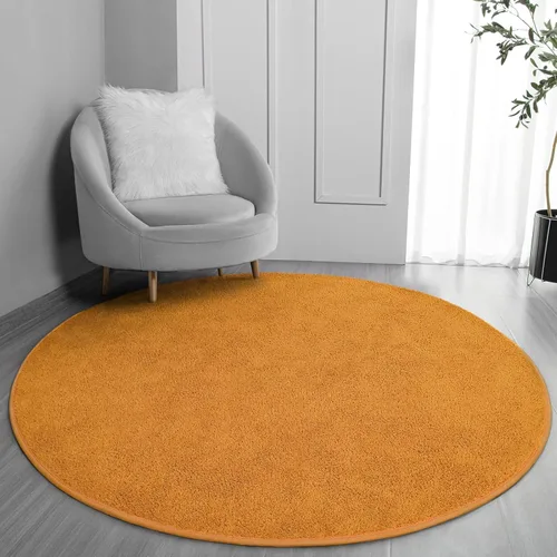 Vista 28 de FlyDOIT Alfombras redondas para dormitorio, sala de estar, 4 x 4, color negro, súper suaves, cómodas, gruesas, de espuma viscoelástica, alfombra