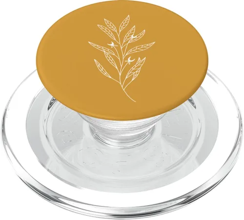 Vista 8 de Delicado Boho Botánico Hojas Mostaza Amarillo PopSockets Intercambiables PopGrip