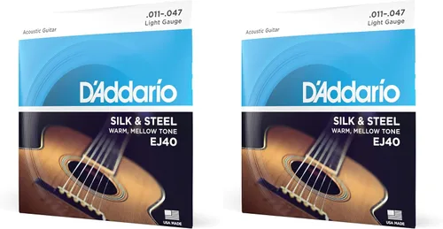 Vista 5 de D'Addario EJ40, cuerdas de seda y acero para guitarra folclórica, 11-47
