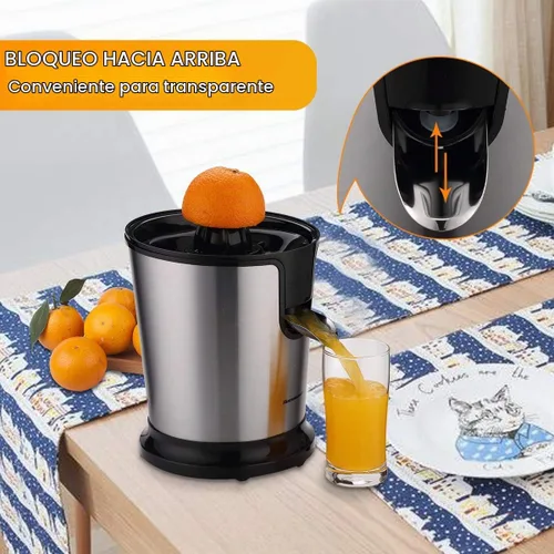 Vista 5 de Homeleader Exprimidor eléctrico de cítricos, exprimidor de limón con acero inoxidable, exprimidor naranja