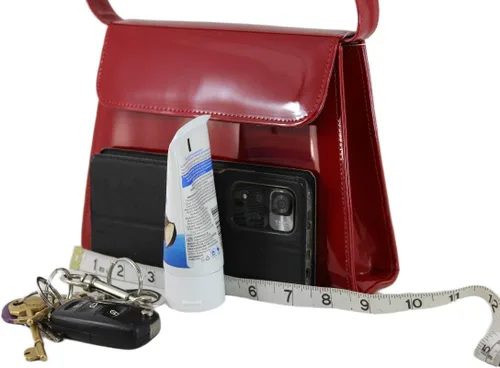 Vista 4 de LONI Bolso de mano para mujer Bolso de hombro y asa superior Bolso de charol para boda y baile de graduación