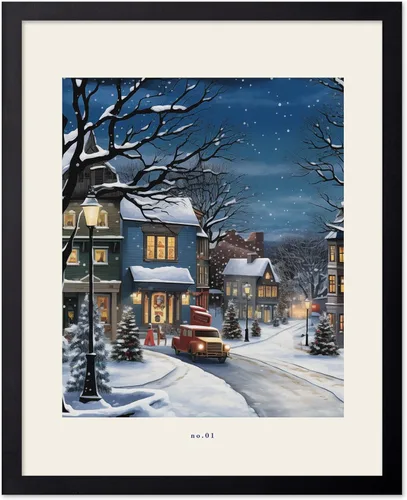 Vista 74 de Poster Master A Holly Jolly - Póster navideño, arte de invierno, diseño de pared moderno, regalo para hombres y mujeres, gran decoración para sala