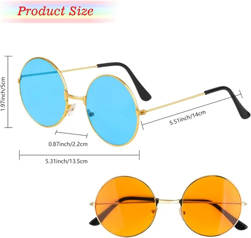 Vista 9 de CHRORINE Gafas de sol hippie de colores surtidos para mujer