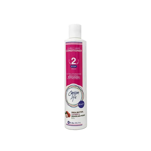 Vista 8 de Carson Life Acondicionador para cabello rizado, sin parabenos ni sulfatos, 10 onzas, diseñado para cabello rizado y ondulado, manteca de karité