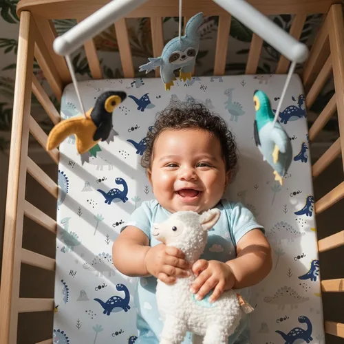 Vista 2 de Sábanas ajustadas para cuna para bebés niños 3 Pack, juego de sábanas de cuna de microfibra extra suave de 28" x 52" para colchón de cuna de bebé