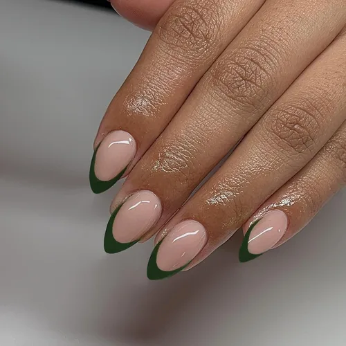 Vista 27 de 30 Uñas Postizas de Punta Francesa Negra a Presión, Uñas de Almendra Cortas para Presionar, Uñas Postizas Cortas en Forma de Almendra, Uñas