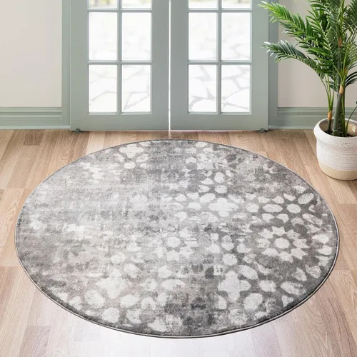 Vista 17 de Unique Loom Sofia Collection - Alfombra Larvotto (7 pies 1 pulgada, redonda, marrón/beige)