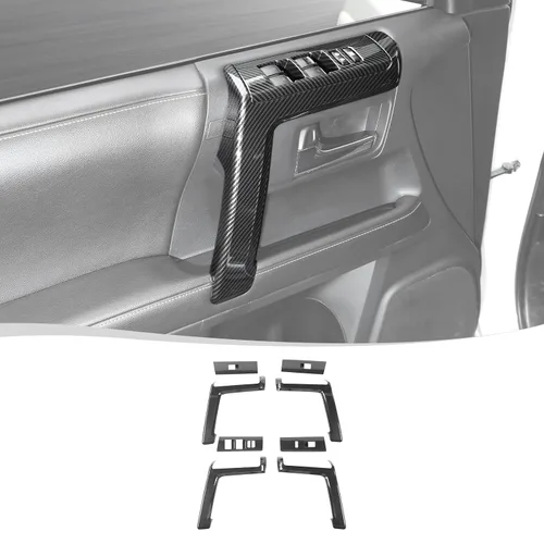 Vista 13 de Voodonala Panel de interruptores de ventana para Toyota 4Runner 2010-2024, cubierta de panel de manija lateral compatible con Toyota 4Runner SUV