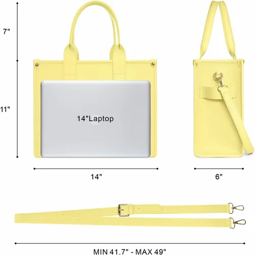 Vista 2 de NPBAG The Tote Bag para mujer, bolso de piel sintética con cremallera, bolso de hombro cruzado para viajes, escuela, trabajo, bolso de moda con asa