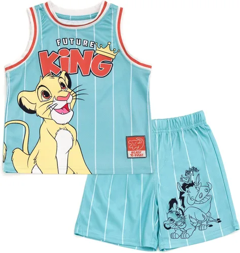 Vista 9 de Conjunto de playera y pantalones cortos de baloncesto para niños de Disney – Atuendo deportivo para niños pequeños y grandes (2T-10/12)