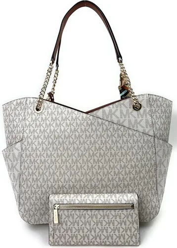 Vista 3 de Michael Kors Jet Set - Cartera de viaje con cadena grande para el hombro
