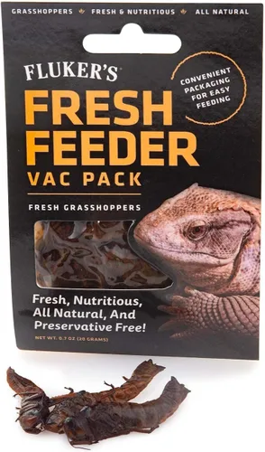Vista 14 de Fluker's Fresh Feeder Vac Pack Grillos, totalmente naturales y sin conservantes, ideal para reptiles, pájaros o animales pequeños, 0.7 onzas