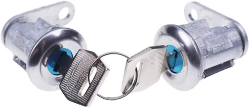 Vista 3 de JZGRDN Par de llaves de cilindro de cerradura de puerta 5070001 DL15504 para Ford E150 E250 E350