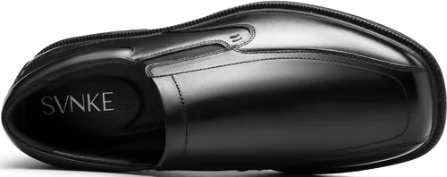 Vista 4 de Men's Casual Slip-on Loafers Stretch Shoes Square Toe Wedding Dress Shoes Luxury Bussiness Office Shoes