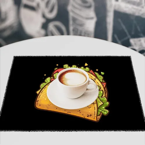 Vista 7 de Tacoes Placemats Set of 6 Resistant Table Mats Washable Place Mats for Dinner Party Table Decoration