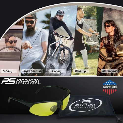 Vista 5 de proSPORT BIFOCAL - Lectores de lentes de sol tintados para hombres y mujeres, alta definición, amarillo ámbar, humo +1.50 +1.75 +2.00 +2.25 +2.50