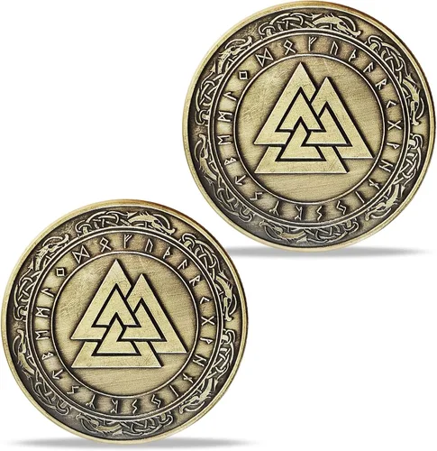 Vista 8 de AtSKnSK Moneda vikinga (magia de Odín)