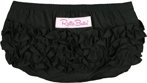 Vista 8 de RuffleButts® Bloomer tejido con volantes para bebé/niñas pequeñas Rosa bebé