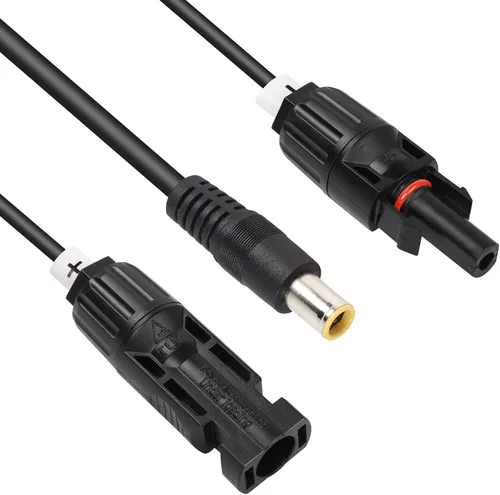 Vista 2 de Panel solar a cable corto de 0.315 in, conector de panel solar de 14 AWG a CC 7909, cable adaptador para estación de energía de reserva portátil