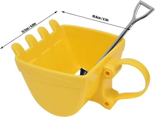 Vista 5 de Pilipane Taza de café excavadora, taza de cubo de excavadora de 11.2 fl oz, taza de café con diseño de excavadora con cuchara de pala, taza de café
