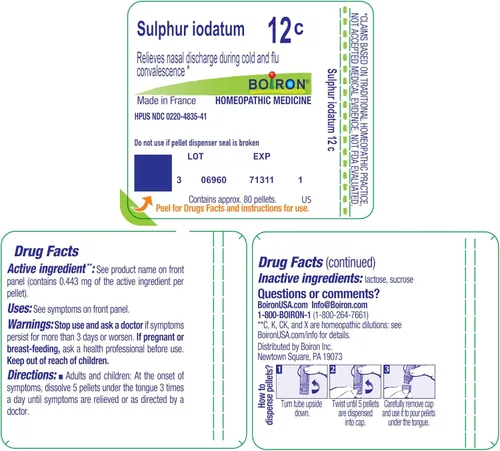 Vista 9 de Boiron Azufre Iodatum 12C Medicina homeopática para secreción nasal - 80 pellets