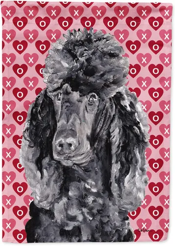 Vista 65 de Caroline's Treasures SS4484GF Bandera de jardín con diseño de bulldog inglés y corazones para el Día de San Valentín, bandera decorativa para patio