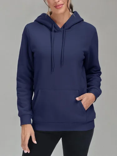 Vista 8 de MAGCOMSEN Sudaderas con capucha para mujer, con forro de sherpa, de vellón, para invierno, cálido, pesado, de algodón, con bolsillo