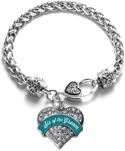 Vista 49 de Inspired Silver - Pulsera de plata con dije de corazón pavé con joyas de circonita cúbica