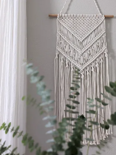 Vista 5 de Cordón de macramé de 0.118 in, algodón natural, 218 yardas (656.2 ft)